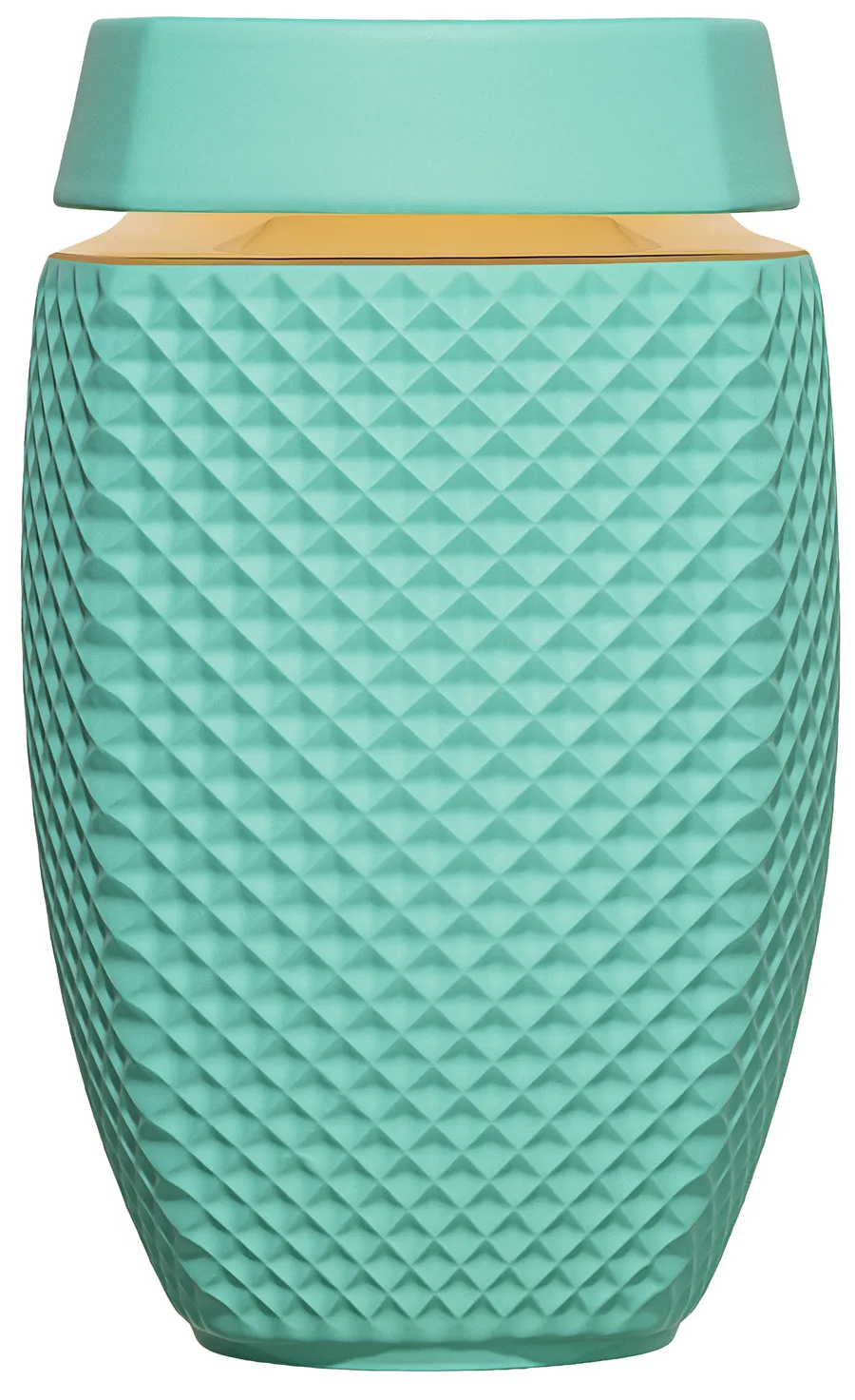 Altera v matném porcelánu, barva Mátová, s pásem 24karátového zlata na rameni