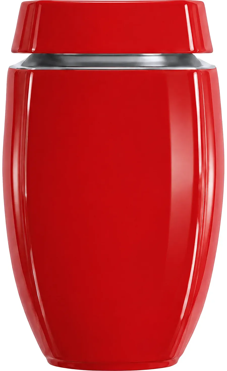 Essentia w barwie Czerwień, matowa porcelana z obwódką z 24-karatowego złota na ramieniu
