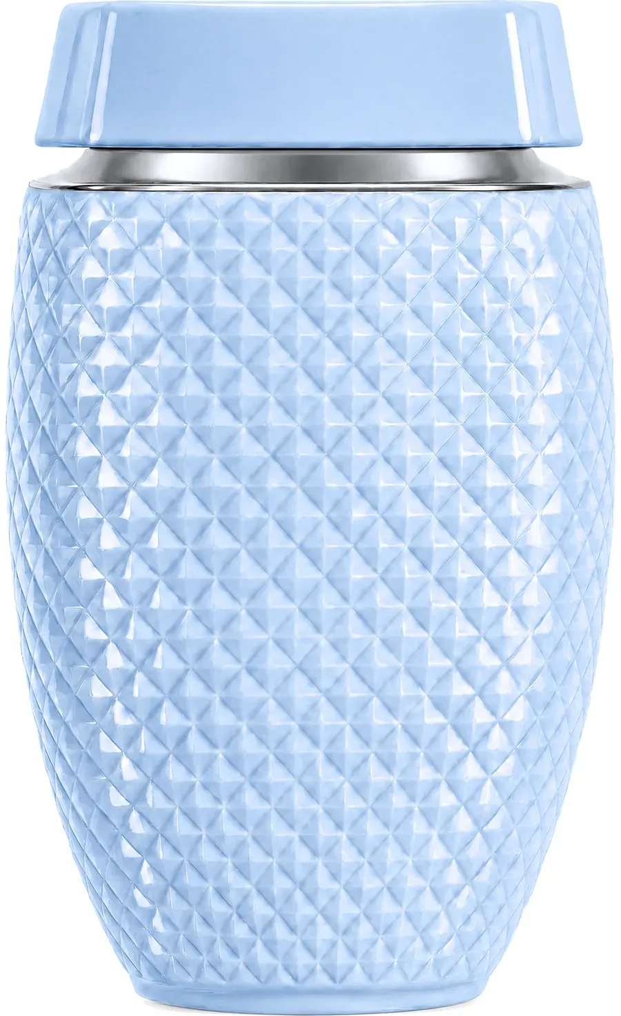 Eterna w barwie Błękit, matowa porcelana z obwódką z 24-karatowego złota na ramieniu