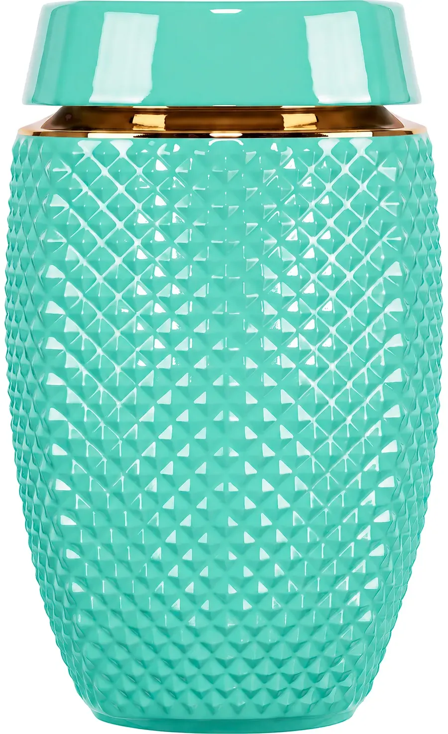 Eterna w barwie Mięta, matowa porcelana z obwódką z 24-karatowego złota na ramieniu