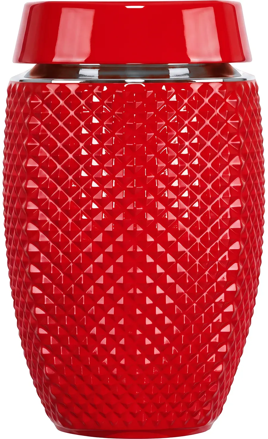 Eterna w barwie Czerwień, matowa porcelana z obwódką z 24-karatowego złota na ramieniu