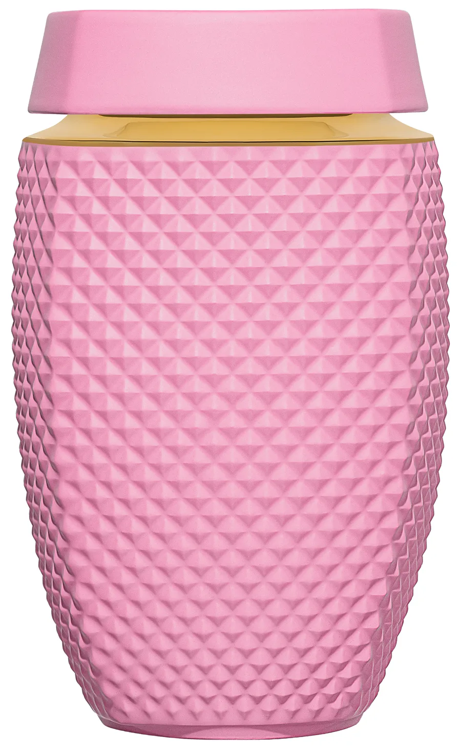 Eterna v matném porcelánu, barva Růžová, s pásem 24karátového zlata na rameni