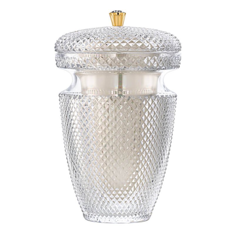 Gabriel Golden Handle and White Inset Crystal Urn
