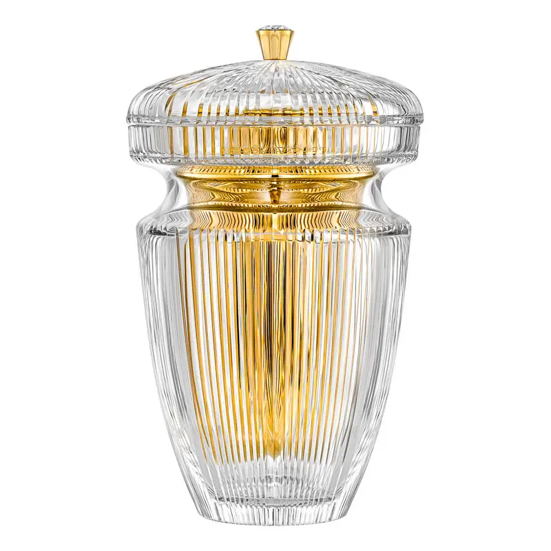 Urne en cristal Sariel avec poignée et intérieur en or